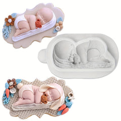 1pc Christmas Series Silicone Baby Molds for Fondant Cake Cupcakes