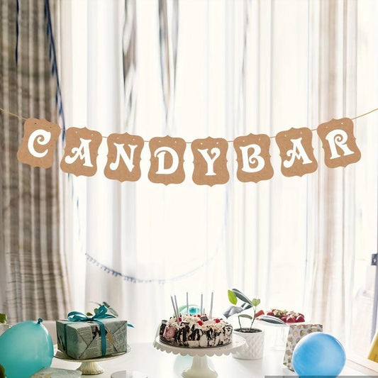 Candy Bar Banner Sign for Party Decoration