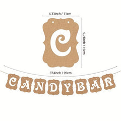 Candy Bar Banner Sign for Party Decoration