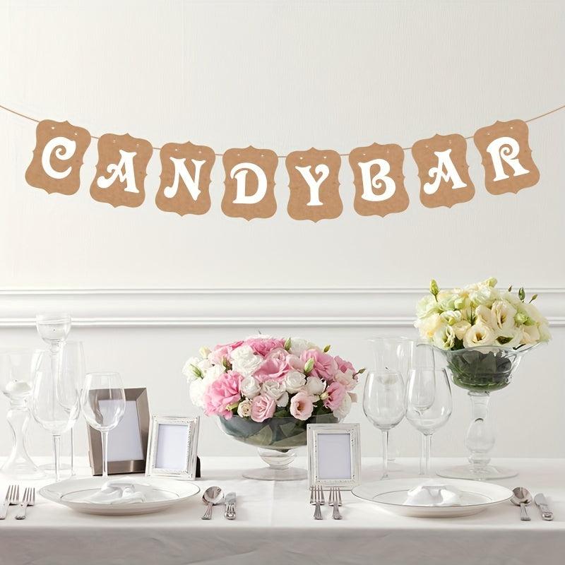 Candy Bar Banner Sign for Party Decoration