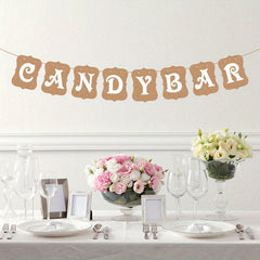 Candy Bar Banner Sign for Party Decoration