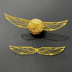 50pcs Golden Hollow Chocolate Plaques with Cake Wizard Party Wings Decoration