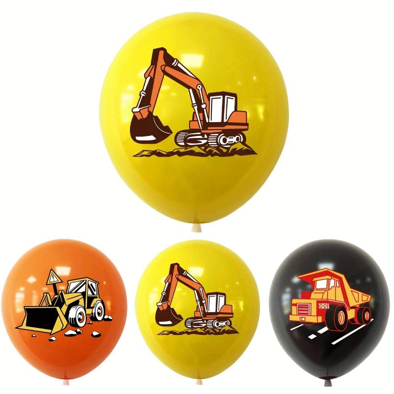 Excavator Construction Truck Balloon Set for Birthday Party
