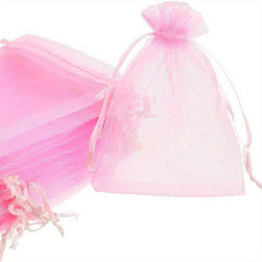 10pcs Transparent Organza Gift Bags Wedding Party Candy Bags