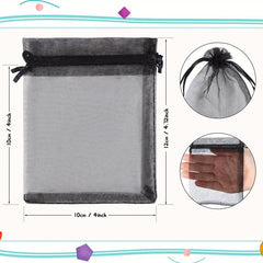 10pcs Transparent Organza Gift Bags Wedding Party Candy Bags