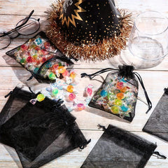 10pcs Transparent Organza Gift Bags Wedding Party Candy Bags