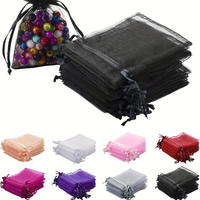 10pcs Transparent Organza Gift Bags Wedding Party Candy Bags