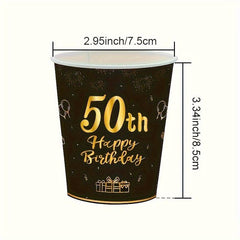Golden Holiday Accessory Set for 50th Birthday Party