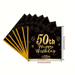 Golden Holiday Accessory Set for 50th Birthday Party