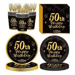 Golden Holiday Accessory Set for 50th Birthday Party
