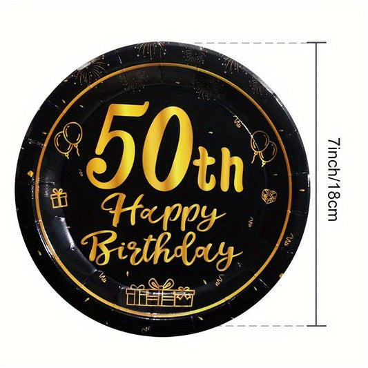 Golden Holiday Accessory Set for 50th Birthday Party