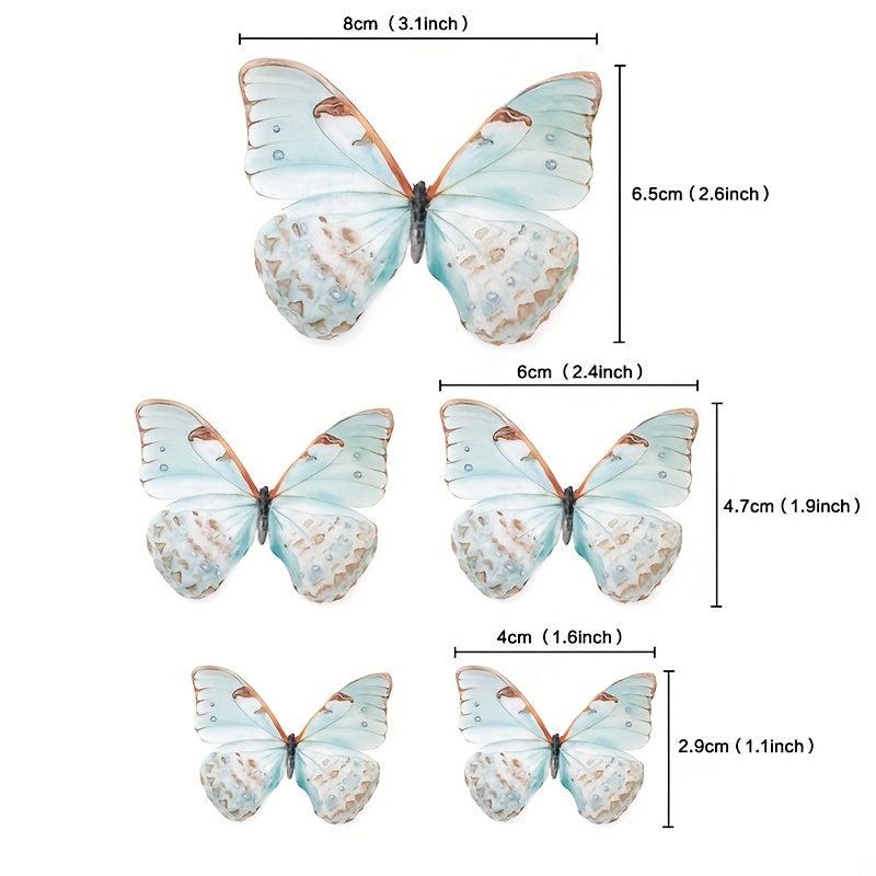 5pcs Purple Butterfly Cake Insert Party Decorations