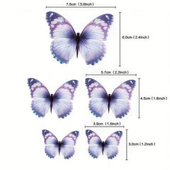 5pcs Purple Butterfly Cake Insert Party Decorations