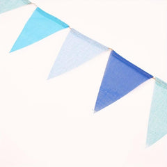 Gray Nylon Flag Pennants Home Room Decor - Birthday Wedding Party