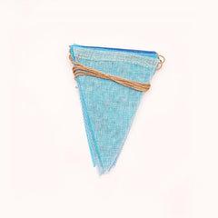 Gray Nylon Flag Pennants Home Room Decor - Birthday Wedding Party