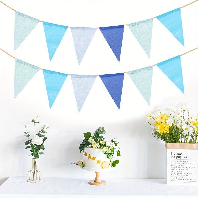 Gray Nylon Flag Pennants Home Room Decor - Birthday Wedding Party
