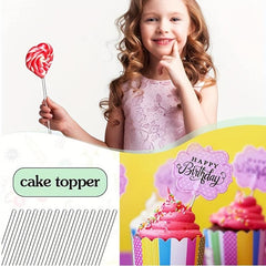 Acrylic Lollipop Sticks 15.6in Cake Pops Sticks 50pcs