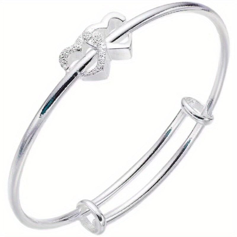 Double Heart Adjustable Bracelet for Mother's Birthdays and Festivals