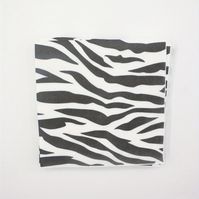 20pcs Jungle Safari Animal Print Napkins Floral Pattern Restaurant Decor