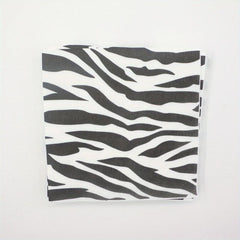 20pcs Jungle Safari Animal Print Napkins Floral Pattern Restaurant Decor