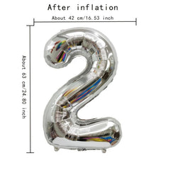 Large Size Silvery Digital Aluminum Film Balloon for Events