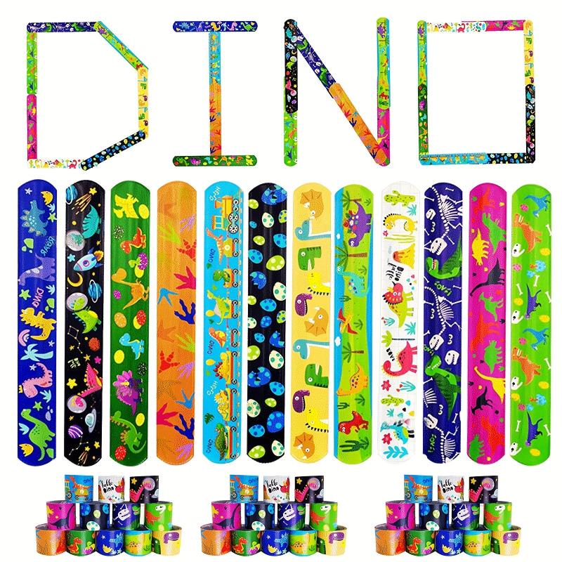 24pcs Slap Bracelets Kids Bulk Wristbands Animals Heart Print 12 Designs