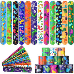 24pcs Slap Bracelets Kids Bulk Wristbands Animals Heart Print 12 Designs