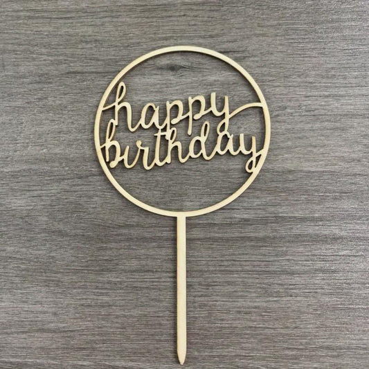 Wooden Cake Topper Stand Party Tassel Stand Birthday Decor Cake Sticker