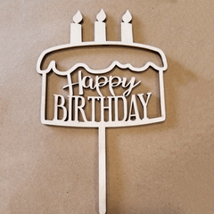 Wooden Cake Topper Stand Party Tassel Stand Birthday Decor Cake Sticker