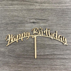 Wooden Cake Topper Stand Party Tassel Stand Birthday Decor Cake Sticker