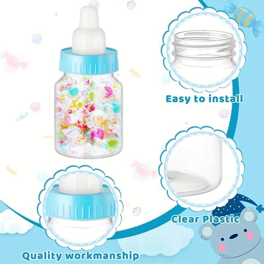 24pcs Mini Plastic Baby Bottles for Baby Shower Favor