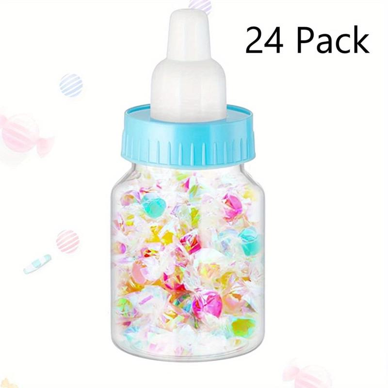 24pcs Mini Plastic Baby Bottles for Baby Shower Favor