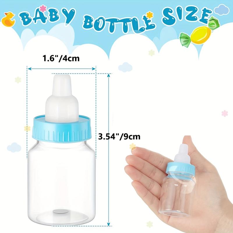 24pcs Mini Plastic Baby Bottles for Baby Shower Favor