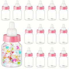 24pcs Mini Plastic Baby Bottles for Baby Shower Favor