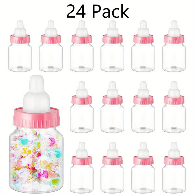 24pcs Mini Plastic Baby Bottles for Baby Shower Favor
