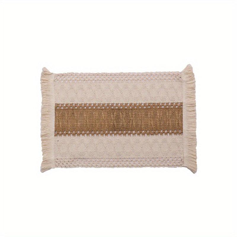 Boho Table Runner 30 48cmx182 Splicing Cotton Tassels for Wedding Bridal Shower