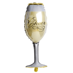 2pcs Champagne and Cup Beer Glass Foil Balloons for Parties Events