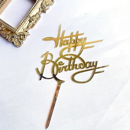 Happy Birthday Acrylic Cake Decoration Insert