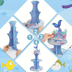 Mermaid Cake Stand Tier For Sea Theme Parties