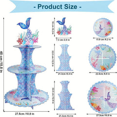 Mermaid Cake Stand Tier For Sea Theme Parties