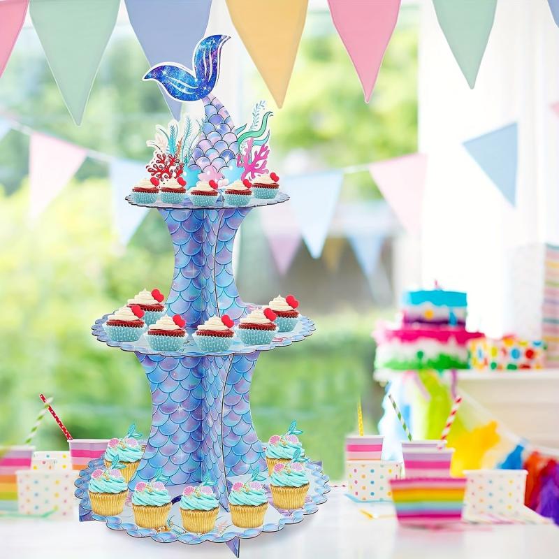 Mermaid Cake Stand Tier For Sea Theme Parties