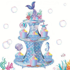 Mermaid Cake Stand Tier For Sea Theme Parties