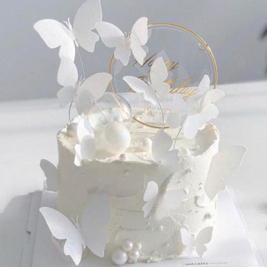 11pcs High Butterfly Cake Topper For Birthday Wedding And Party Decor