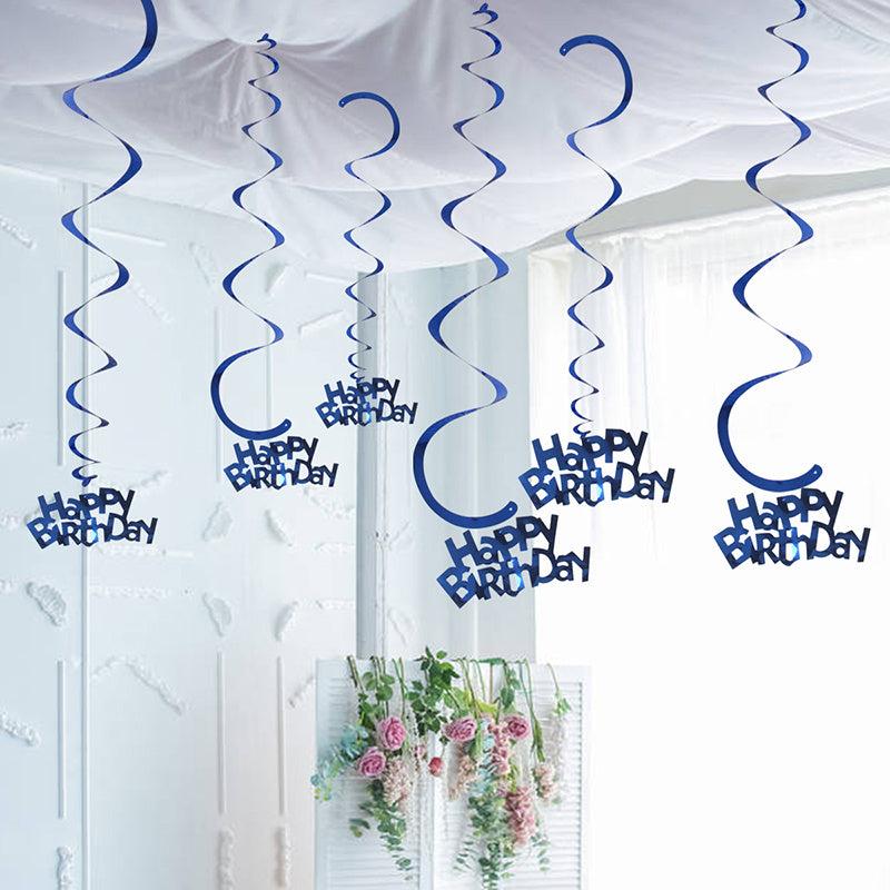 6pcs Spiral Decoration Charm Birthday Party Room Decor