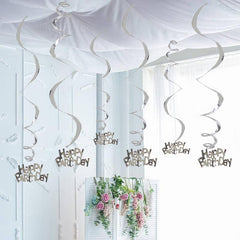 6pcs Spiral Decoration Charm Birthday Party Room Decor