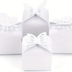 10pcs Hollow Butterfly Gift Paper Box Wedding Party Favors