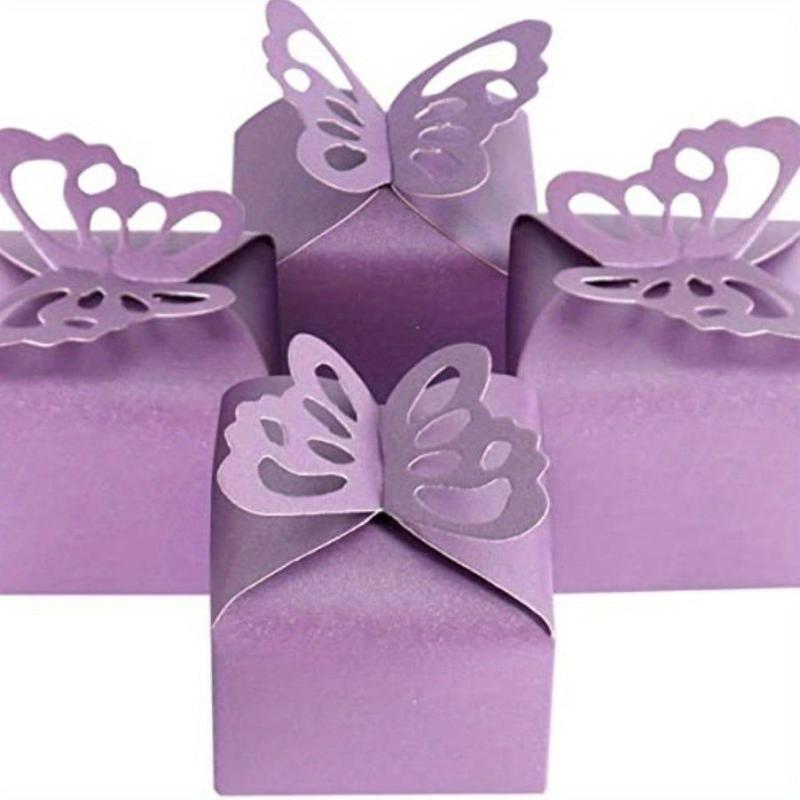 10pcs Hollow Butterfly Gift Paper Box Wedding Party Favors