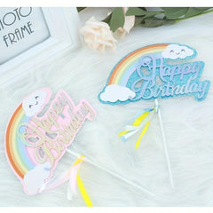 Rainbow Cake Topper Birthday Party Decor