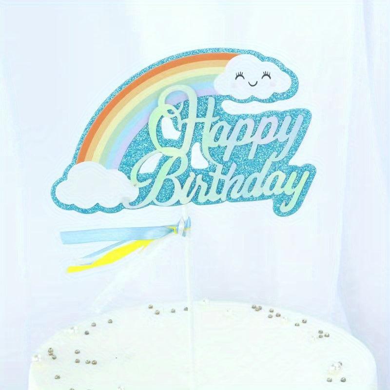 Rainbow Cake Topper Birthday Party Decor