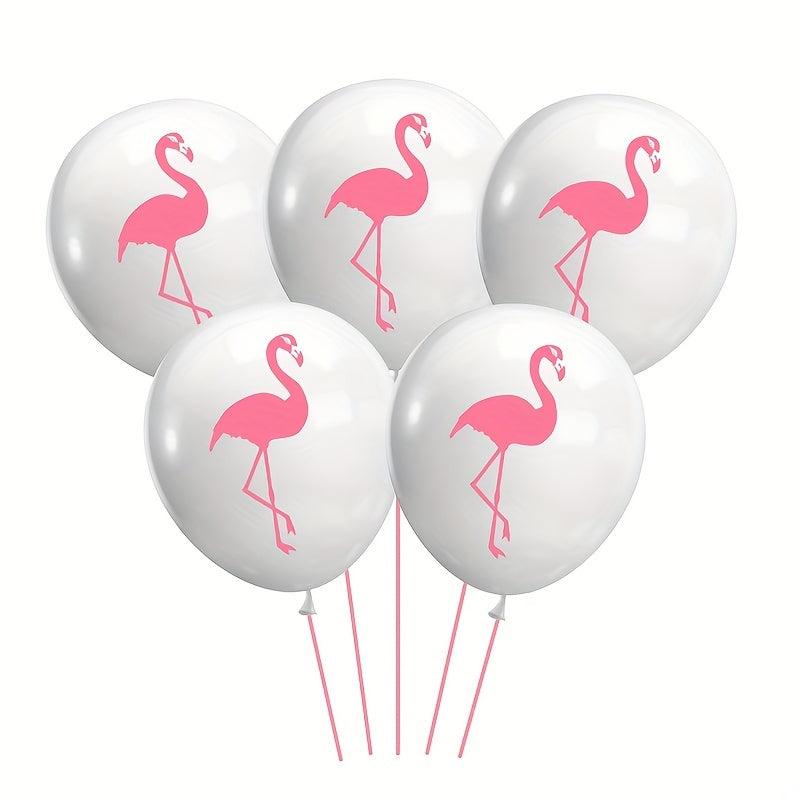 10pc Hawaiian Party Summer Beach Theme Balloons Monstera Palm Leaves